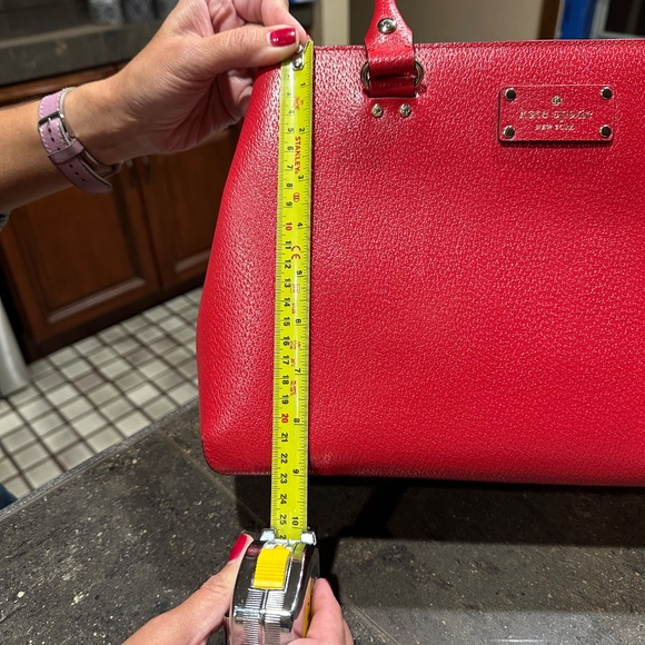Kate Spade Red Leather Satchel - Picture 6 of 6